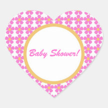 Baby-Duschen-Blumen-Aufkleber