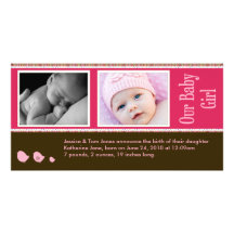 Baby-Foto-Mitteilung Bilderkarte