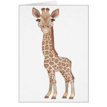Baby-Giraffe Grußkarten