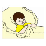 Baby im Gelb Postkarten