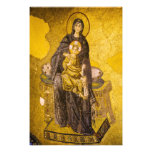 Baby Jesus mit Mary-Byzantiner-Mosaik Kunstfoto
