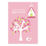 Baby-Modell-sitzende Vogel-Visitenkarte-Schablone