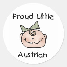 Baby-stolzer Österreicher Runde Sticker