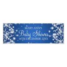 Babyparty-Bevorzugungs-Umbau-Winter-Schein-Blau Visitenkarte