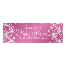 Babyparty-Bevorzugungs-Umbau-Winter-Schein-Rosa Visitenkartenvorlage