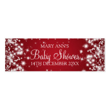 Babyparty-Bevorzugungs-Umbau-Winter-Schein-Rot Visitenkarten