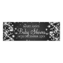 Babyparty-Bevorzugungs-Umbau-Winter-Schein-Schwarz Visitenkartenvorlagen