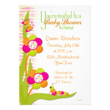 Babyparty Caterpiller Einladung