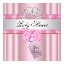 Babyparty-Mädchen-Rosa-Prinzessin Black Individuelle Ankündigungen