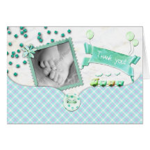 Babyparty Tartan danken Ihnen zu kardieren Karte