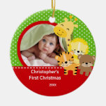 Babys erste Weihnachtsfoto-Verzierungs-Giraffe Weihnachtsbaum Ornamente