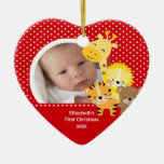 Babys erstes Weihnachtsfoto-Verzierungs-Dschungel- Weinachtsornamente