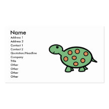 Babyschildkröte Visitenkarten Vorlage
