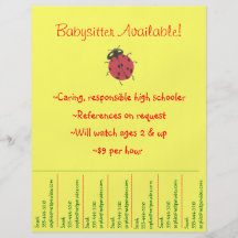 Babysitting Flyer - Marienkäfer