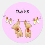 Babyzwillinge (Mädchen) Runder Sticker
