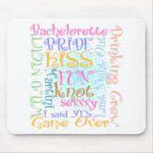 Bachelorette (gewundener Text) Mauspad