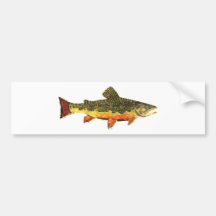 Bachforelle-Fisch-Malerei Auto Aufkleber