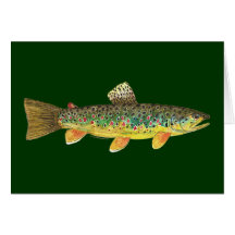 Bachforelle-Fischen Grußkarte