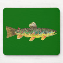 Bachforelle-Fischen Mousepad