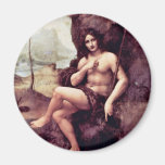 Bachus durch Leonardo da Vinci (beste Qualität) Magnete