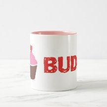 Backen Sie Herz-Freund Zwei-Ton Becher-Rosa des Ch Teetasse