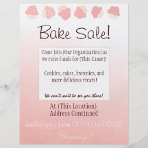 Backen Sie Verkaufs-Flyer (Kuchen-Grenze)
