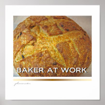 Bäcker bei der Arbeit Poster