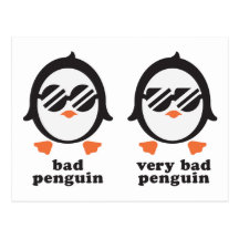 bad penguin - Pinguin Postkarten