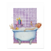 Badewannen-Freude-Plakat poster