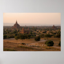 Bagan am Dämmerungs-Plakat