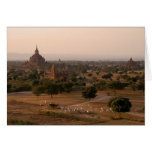 Bagan an der Dämmerungs-Gruß-Karte