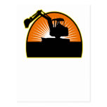 Bagger des mechanischen Gräbers des Baus Postkarte