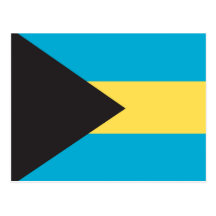Bahamas-Flagge Postkarte
