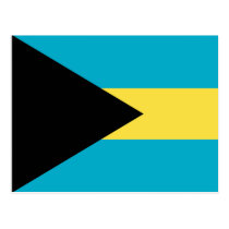 Bahamas-Flaggen-Postkarte postkarten