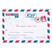 Bahamas-Luftpost-Hochzeit UAWG Personalisierte Einladungskarte