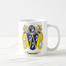 Bakker Wappen (Familienwappen) Kaffee Tasse