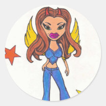 Balance chica runde sticker