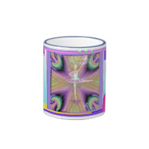 Ballerina mit buntem geometrischem Hintergrund-Bec Tee Tassen