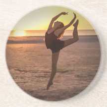 Ballett auf dem Strand-Untersetzer