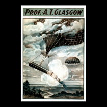 Ballon-Fallschirm VARIETÉ Plakat Prof-GLASGOW poster