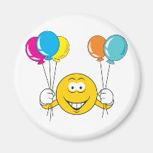 Ballon-Feier-Smiley Kühlschrankmagnet