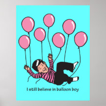 Ballon-Jungen-Druck Plakate