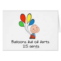Ballone voll von Furzen Karten