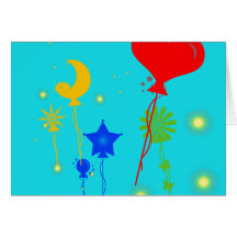 ballons balloons karte