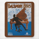 Baltimore-Blues-Vintage Lied-Blatt-Abdeckung Mauspad