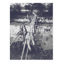 Bamboo bridge postkarten