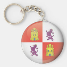 Bandera y escudo de Castilla y León Llaveros Personalizados