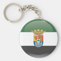 Bandera y escudo de Extremadura Llaveros Personalizados