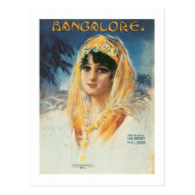 Bangalore Vintage Songbook-Abdeckung Postkarten