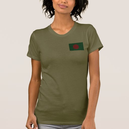 Bangladesch-Flagge und Karten-T-Shirt